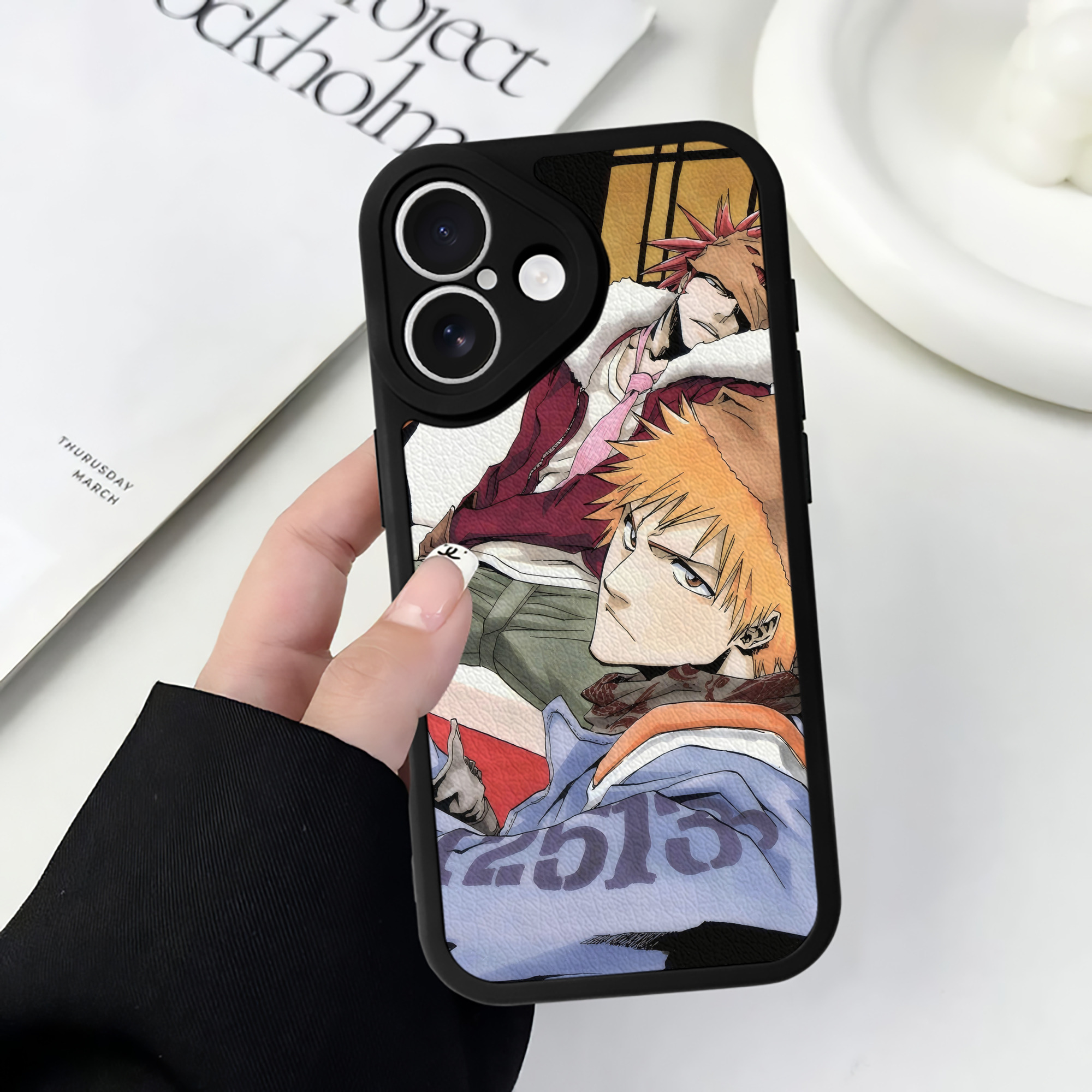 （画像用） ブリーチ BLEACH 【iPhone 16シリーズ対応】シリコンスマホケース（レザー調） 材質：シリコン